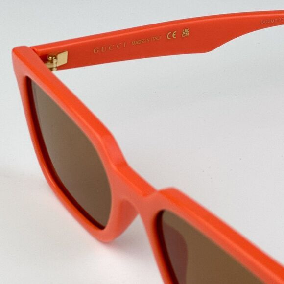 NEW Gucci GG1539S 004 Orange Brown Unisex Rectangle Sunglasses GG 1539S main image 6